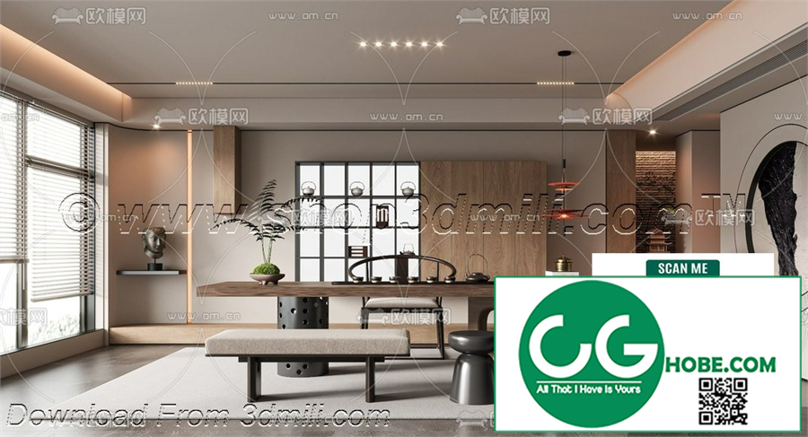 Tea Room 05 3D Model